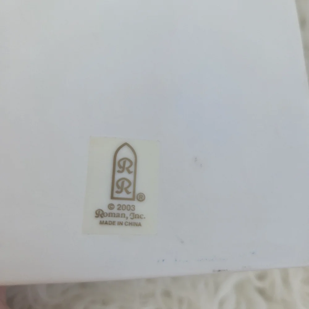 Precious Moments Angel Photo Card Holder Vintage Pink White